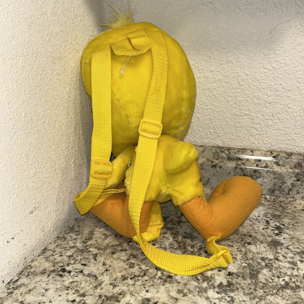 Vintage 1997 Warner Bros Jaclyn 14" Tweety Bird Plush Backpack Looney Tunes P1 - Picture 2 of 2